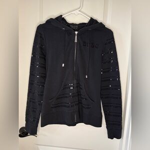 BCBG MaxAzria Size Small Sequined Hoodie